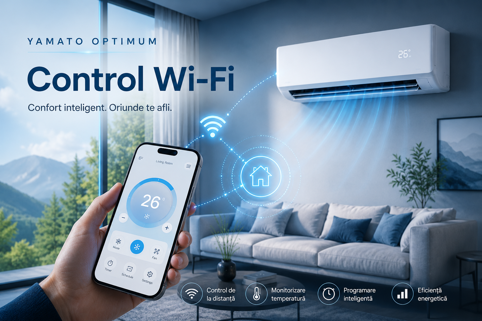Control Wi-Fi din aplicație